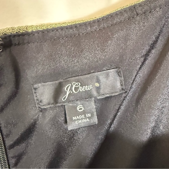 J. Crew Collection Gold Lamé Pleated Midi Dress Size 6 - Picture 7 of 9